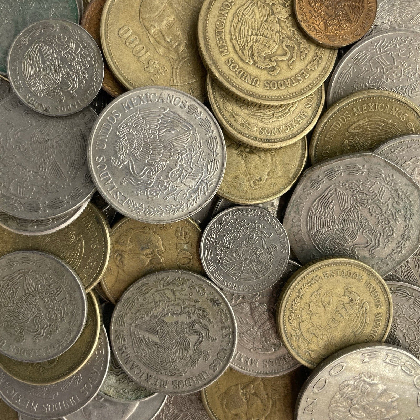 Münzen Sammlung Mexiko 1970-1992 Lot Konvolut Amerika alt