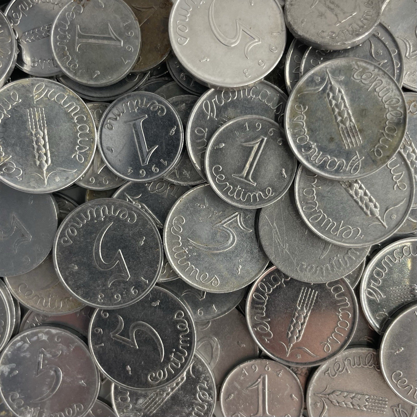 Münzen Sammlung Frankreich Centimes 1961-1970 Lot Konvolut Europa alt