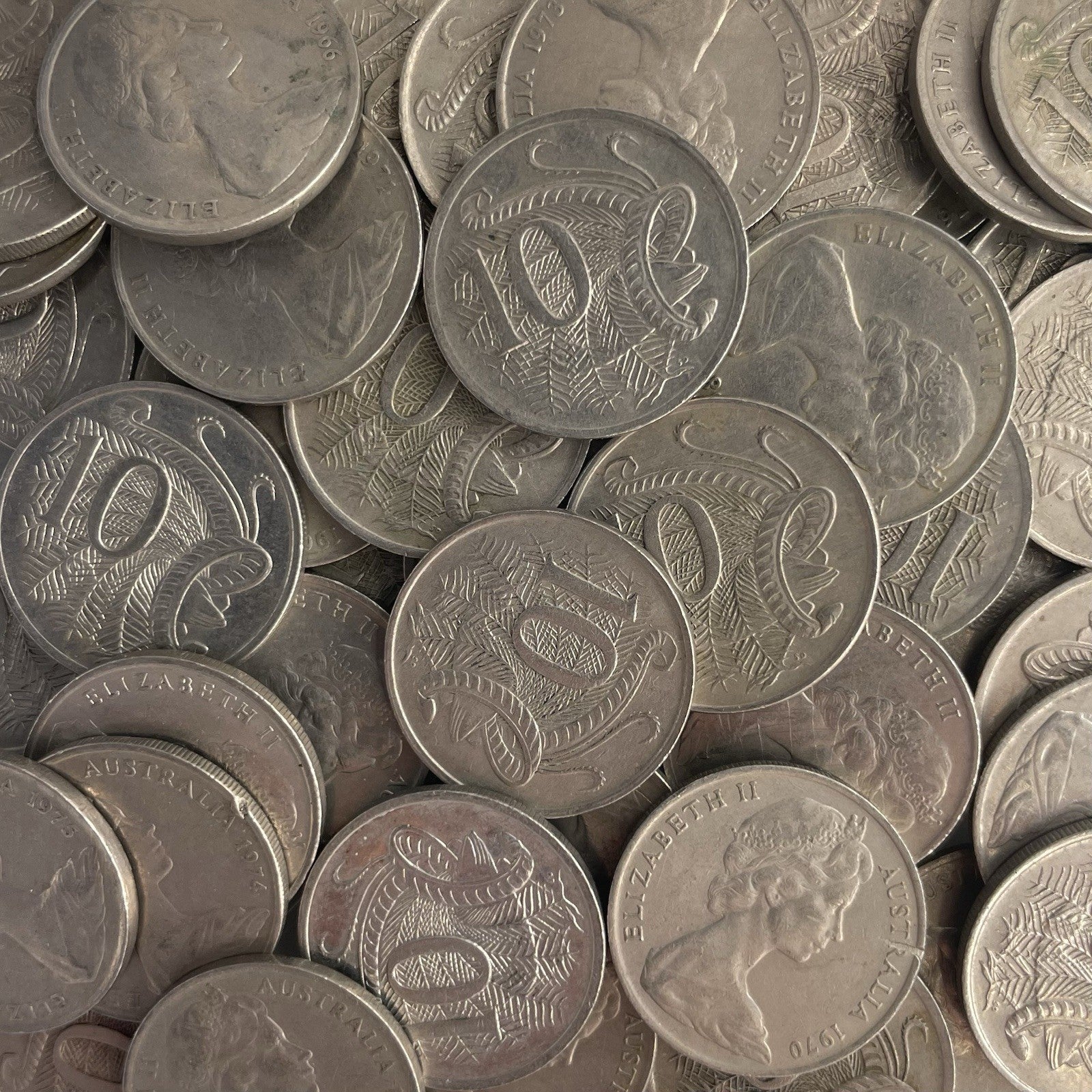 Münzen Sammlung Australien 10 Cent Lot Konvolut Ozeanien