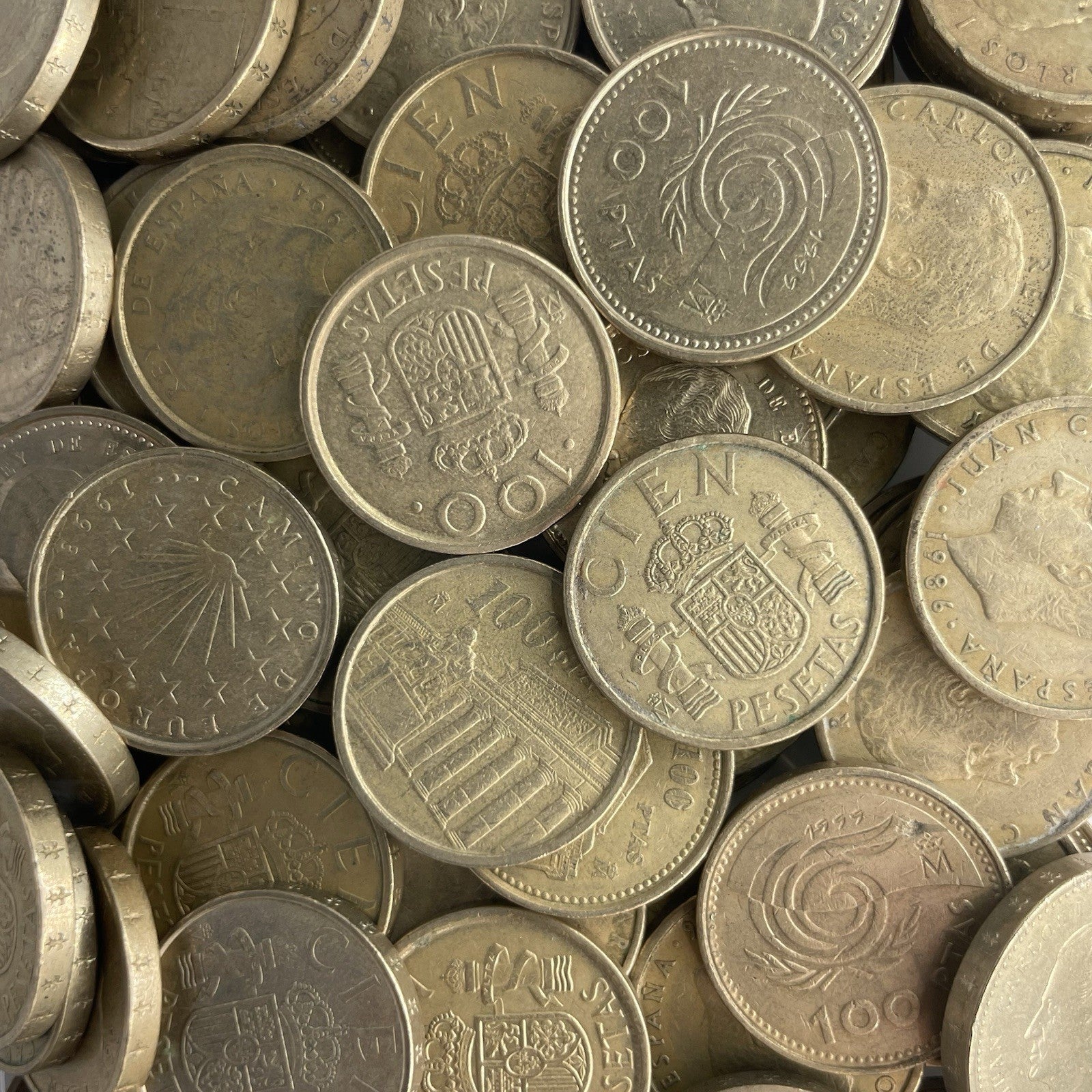 Münzen Sammlung Spanien 100 Ptas / Pesetas Lot Konvolut Europa alt