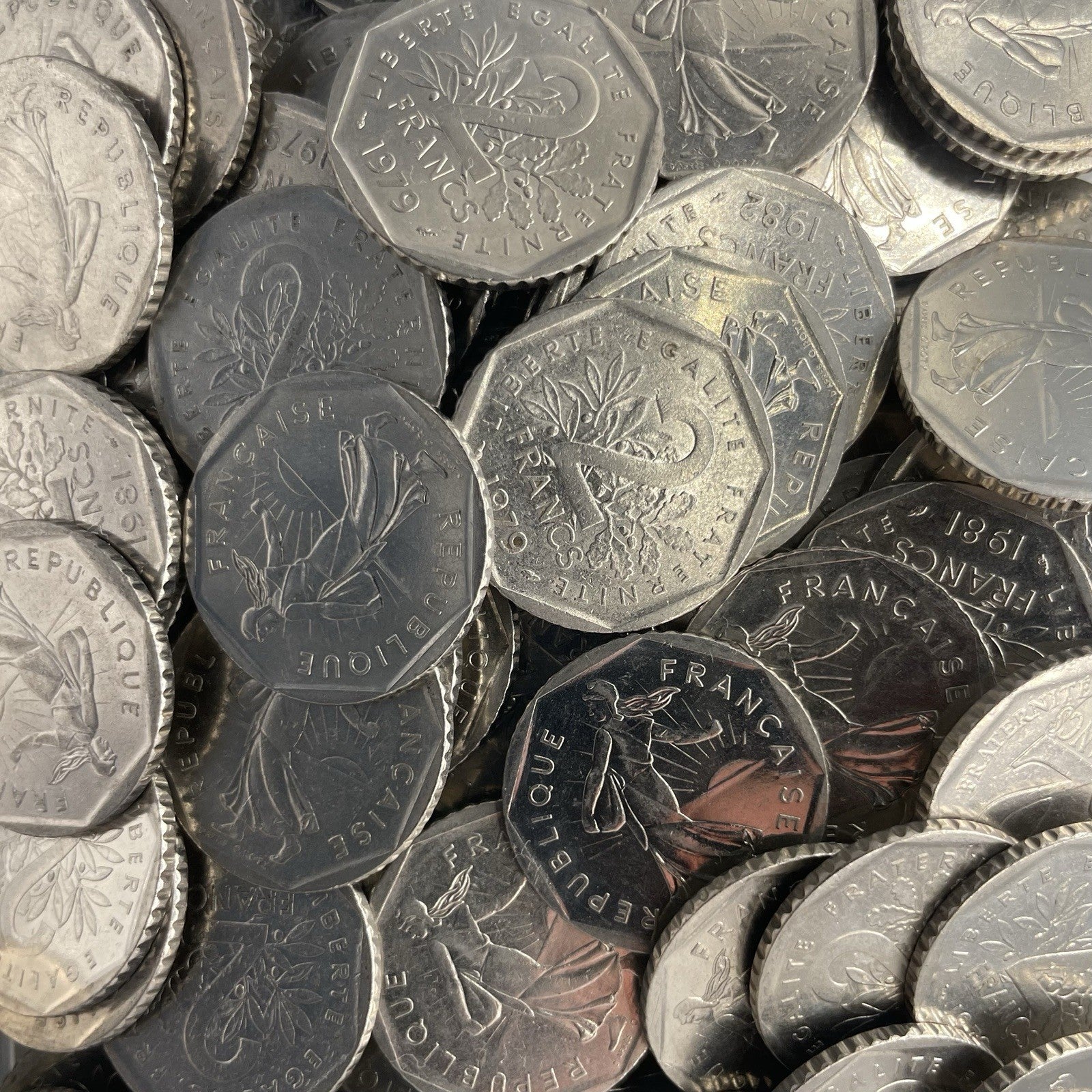 Münzen Sammlung Frankreich 2 Francs Lot Konvolut Europa alt