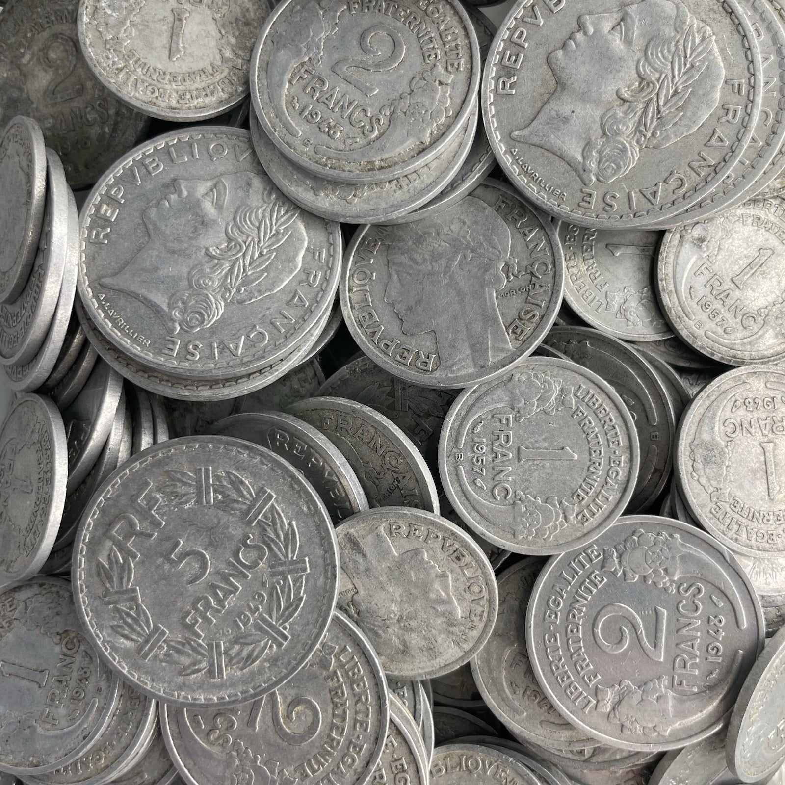 Münzen Sammlung Frankreich Francs 1946-1959 Lot Konvolut Europa alt