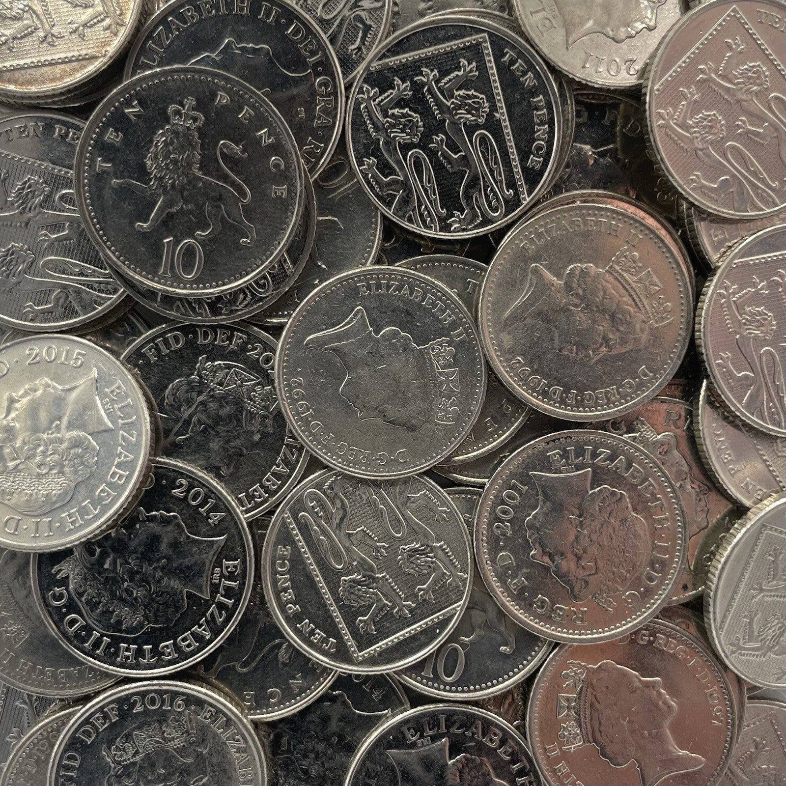 Münzen Sammlung Großbritannien UK 10 Pence Lot Konvolut Europa