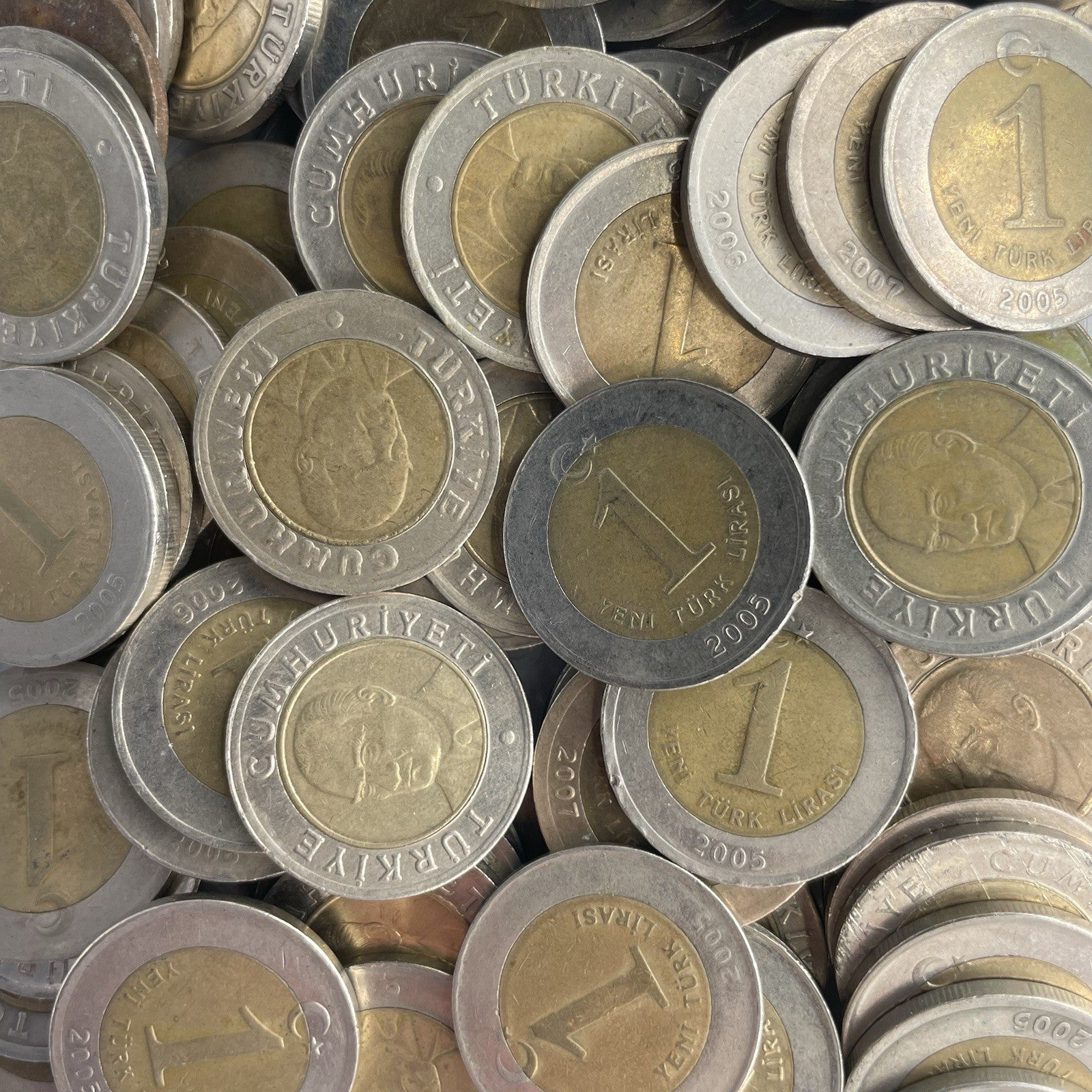 Münzen Sammlung Türkei 1 türkische Lira Lot Konvolut Europa